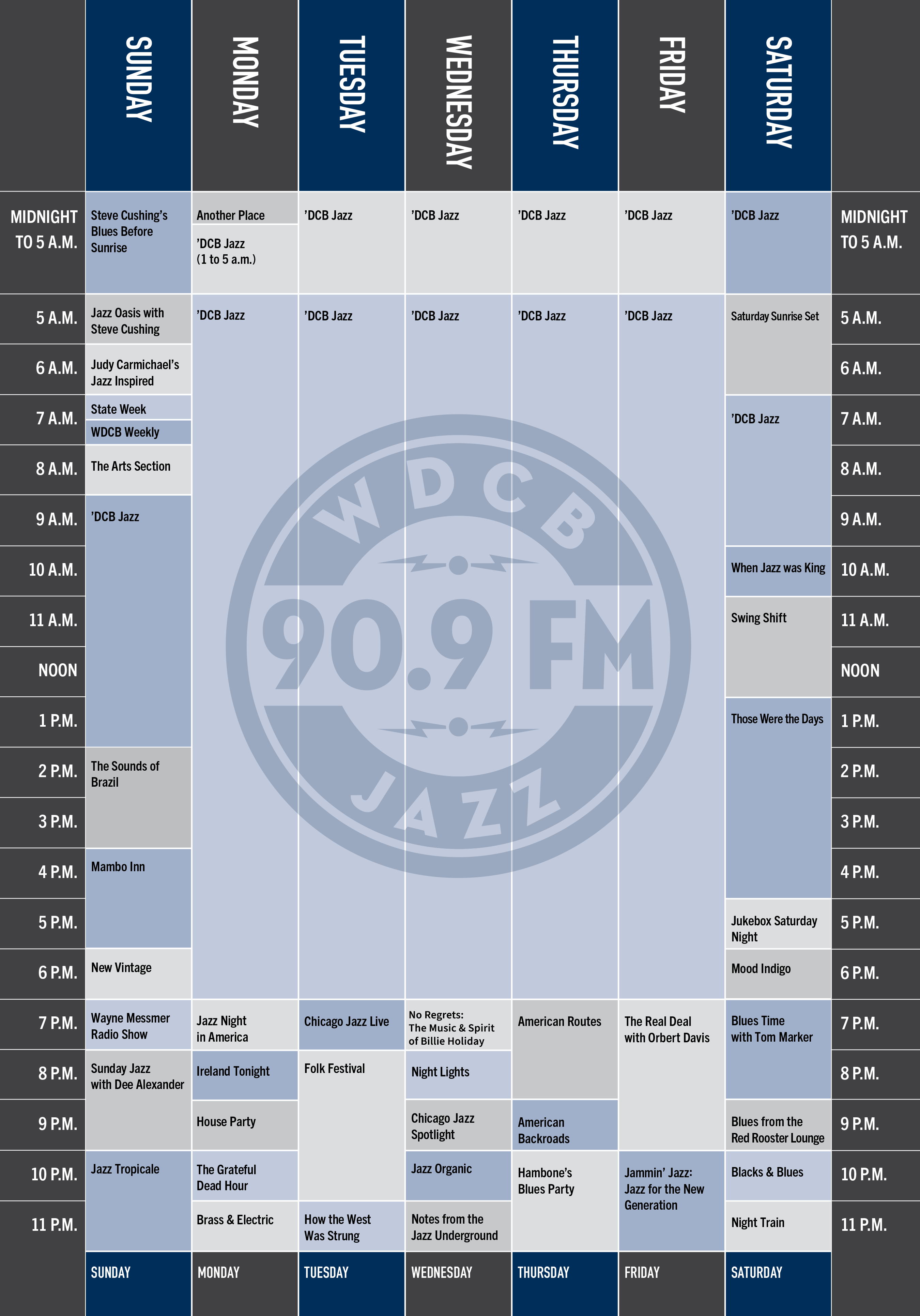 WDCB Program Grid