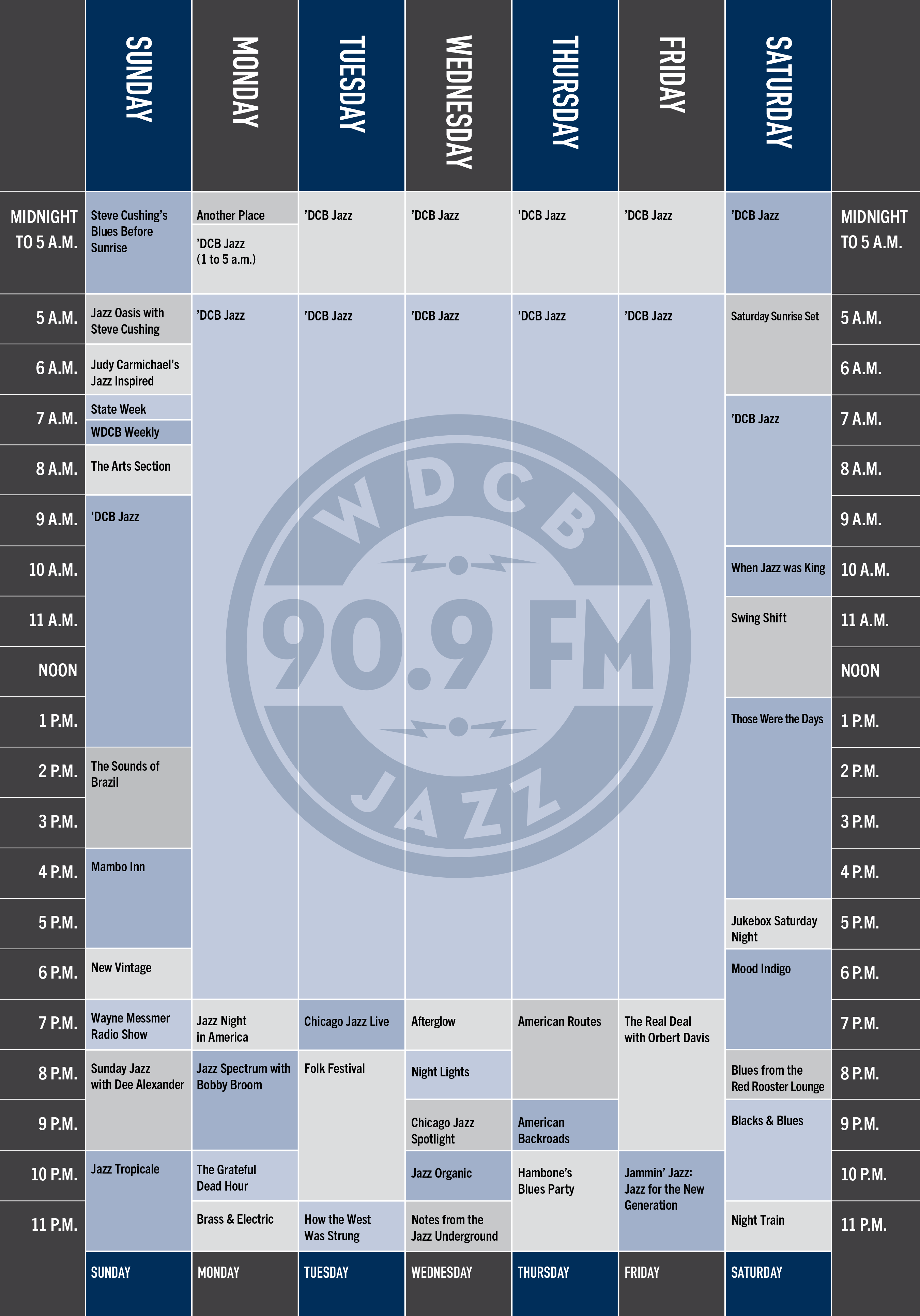 WDCB Program Grid